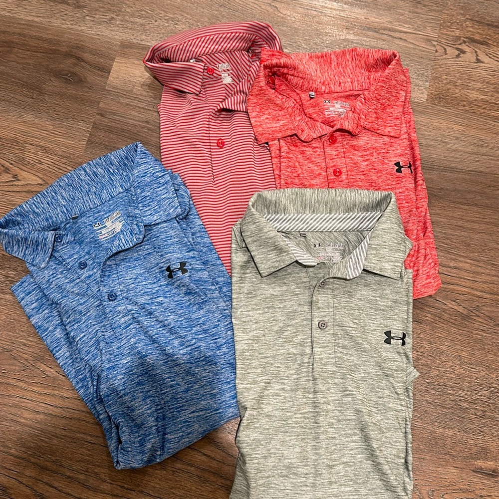 XXL Men's Under Armour loose fit heat gear polos